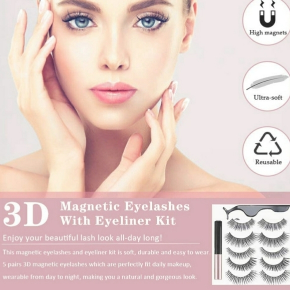 Magnetic Eyelashes (5) & Magnetic Eyeliner Set - Picture 4 of 5